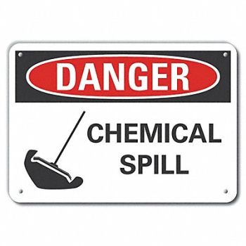 LYLE Alum Chemicals Danger Sign 7x10in Alum, 62UC90