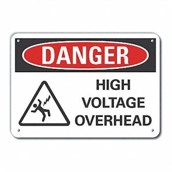 LYLE Rflctv High Voltage Danger Sign 10x14in, 62UE31