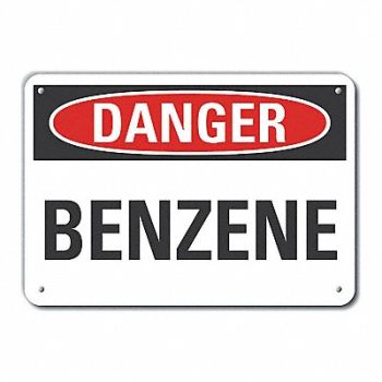 LYLE Alum Benzene Danger Sign 10x14in Alum, 62UK46