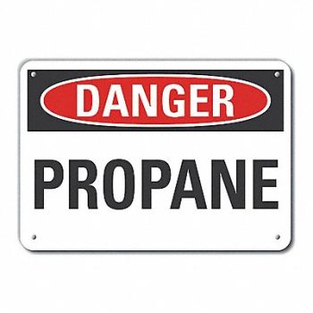 LYLE Alum Propane Danger Sign 10x14in Alum, 63JP87