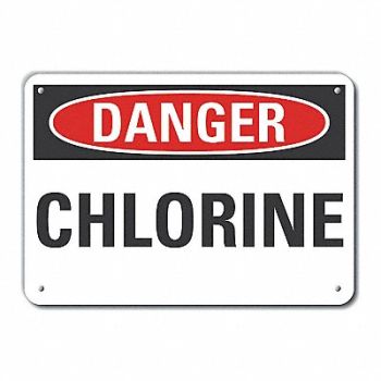 LYLE Danger Sign 7 in x 10 in Aluminum, 63JR35