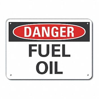LYLE Alum Fuel Mtrl Danger Sign 10x14in Alum, 63JR48