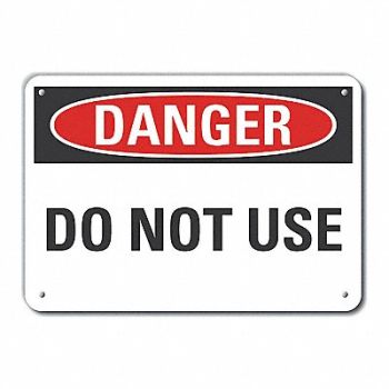 LYLE Accident Prevention Danger Sign 7x10in, 63JU17