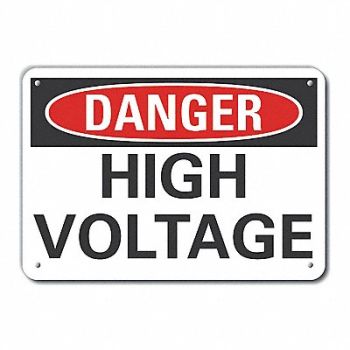 LYLE Danger Sign 7 in x 10 in Aluminum, 63JV74