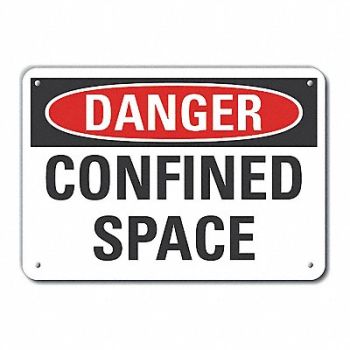 LYLE Danger Sign 7 in x 10 in Aluminum, 63JX44