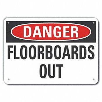 LYLE Accident Prevention Danger Sign 10x14in, 64RL67