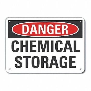 LYLE Alum Chemicals Danger Sign 10x14in Alum, 63JZ63