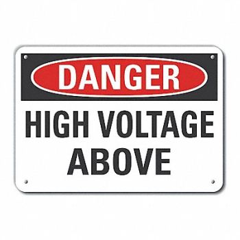 LYLE Rflctv High Voltage Danger Sign 10x14in, 63KD48