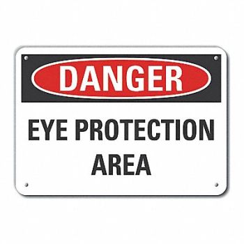 LYLE Plastic Eye Danger Sign 7x10in Plastic, 64RM59