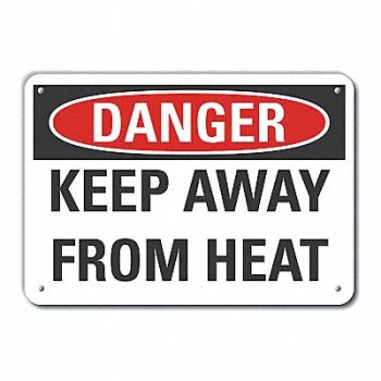 LYLE Rflct Keep Away Danger Sign 7x10in Alum, 63KF53