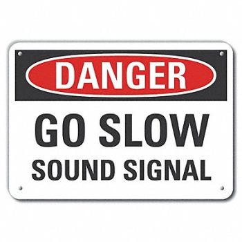 LYLE Rflct Lift Trck Trfc Dangr Sign 10x14in, 63KG51