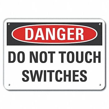 LYLE Rflct Mach Operation Danger Sign 10x14in, 63KH84