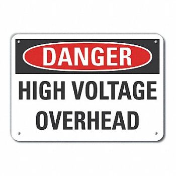 LYLE Rflctv High Voltage Danger Sign 10x14in, 63KJ09
