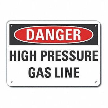 LYLE Rflctv High Pressure Danger Sign 10x14in, 63KK30