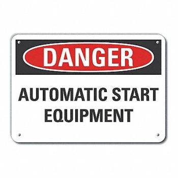 LYLE Danger Sign 7 in x 10 in Aluminum, 63KN56