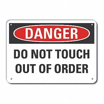 LYLE Rflct Accdnt Prevent Danger Sign 10x14in, 63KN93