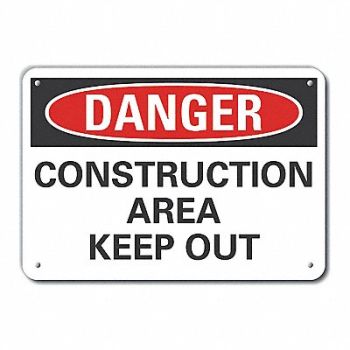 LYLE Danger Sign 7 in x 10 in Aluminum, 63KP23