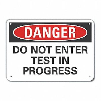 LYLE Rflct Auth Personnel Danger Sign 10x14in, 63KR51
