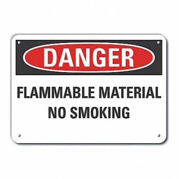 LYLE Rflctv Flam Mtrl Danger Sign 10x14in Alu, 63KR87