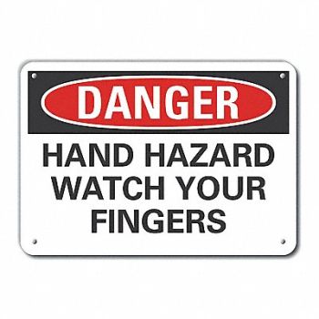 LYLE Rflctv Mach Operation DangerSign 10x14in, 63KT24