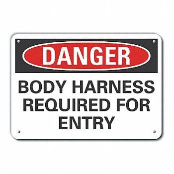 LYLE Alum Body Harness Danger Sign 10x14in, 63KU03