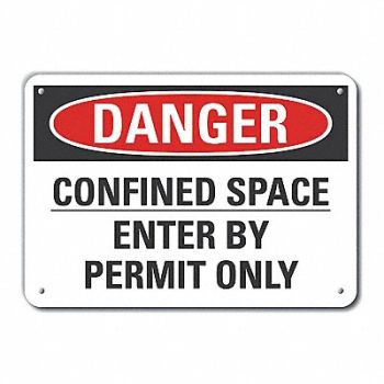 LYLE Danger Sign 7 in x 10 in Aluminum, 63KW20