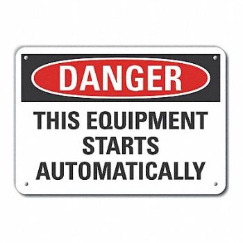 LYLE Danger Sign 7 in x 10 in Aluminum, 63KW44