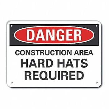LYLE Alum Construct Area Danger Sign 7x10in, 63KX29