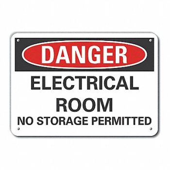 LYLE Danger Sign 7 in x 10 in Aluminum, 63KX53