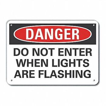LYLE Personal Safety Danger Sign 10x14in Alum, 63KX78