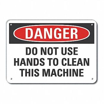 LYLE Rflct Mach Operation Danger Sign 10x14in, 63KY93