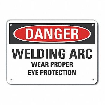 LYLE Plastic Eye Danger Sign 10x14in Plastic, 64RR39