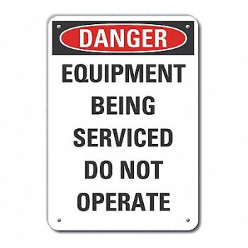LYLE Mach Operation Danger Sign 10x7in Alum, 63LA32