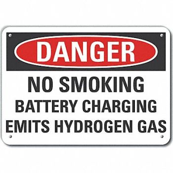 LYLE Alum No Smoking Danger Sign 7x10in Alum, 64NV38