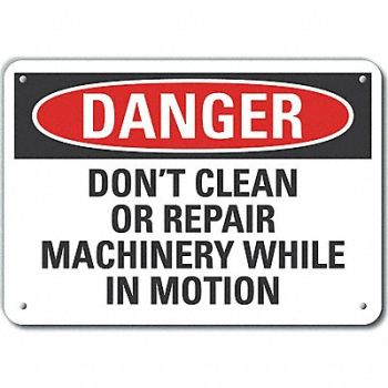 LYLE Rflct Mach Operation Danger Sign 10x14in, 64NV93