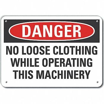 LYLE Rflct Mach Operation Danger Sign 10x14in, 64NW54