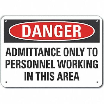 LYLE Rflctv Auth Person Danger Sign 10x14in, 64NW78