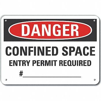 LYLE Danger Sign 7 in x 10 in Aluminum, 64NX14