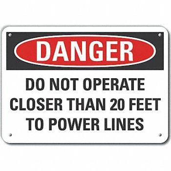 LYLE Rflctv Electr Hazard Danger Sign 10x14in, 64NX51