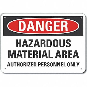 LYLE Rflct Hzrdous Mtrl Danger Sign 10x14in, 64NX75