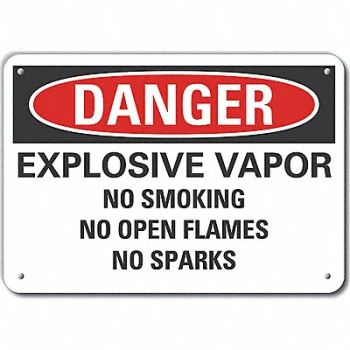 LYLE Rflct Explosive Mtrl Danger Sign 10x14in, 64NY36
