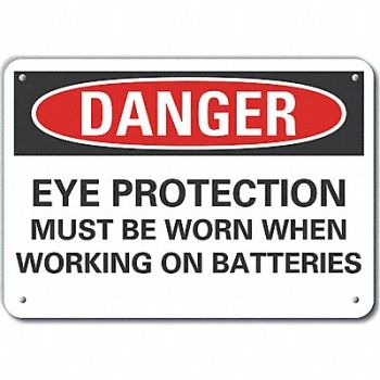 LYLE Rflct Eye Danger Sign 10x14in Aluminum, 64NZ21