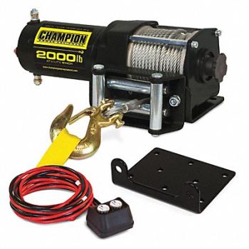 CHAMPION POWER EQUIPMENT Utility Winch Kit 12V 2000 lb, 64VC55