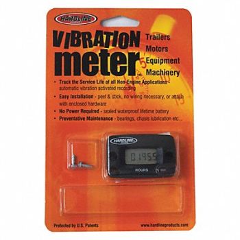 HARDLINE PRODUCTS Vibration Hour Meter, 64XU77