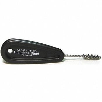 SCHAEFER BRUSH Fitting Brush 1/4 O.D. Plastic Hndl SS, 64XV53