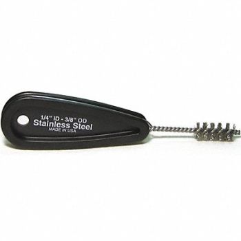 SCHAEFER BRUSH Fitting Brush 3/8 O.D. Plastic Hndl SS, 64XV54