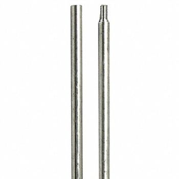 SCHAEFER BRUSH Aluminum Rod 12-24 Male-Female Thd 2 ft., 64YA10