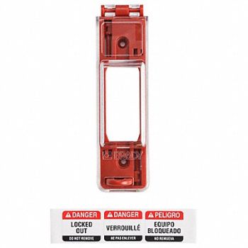 BRADY Wall Switch Lockout Red 9/32 in Dia., 15Y516