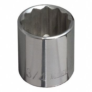 KLEIN TOOLS 3/4 Std 12-Pt. Socket 3/8 Drive, 807JZ6