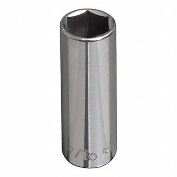 KLEIN TOOLS 13/16 Deep 6-Pt Socket 3/8 Drive, 807K01